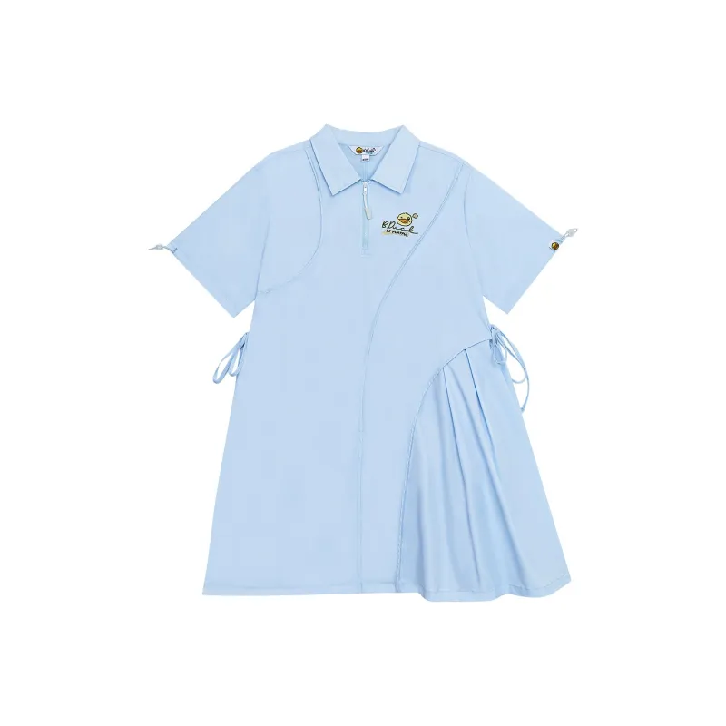B.Duck Short Sleeved Dress Women's Sky Blue-0