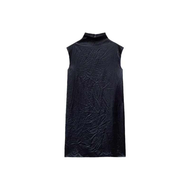 ZARA Sleeveless Dress Women's Blue-0