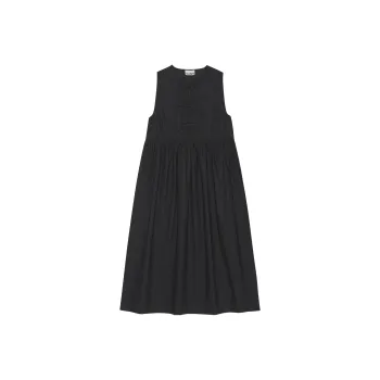 GANNI A Line Poplin Midi Dress