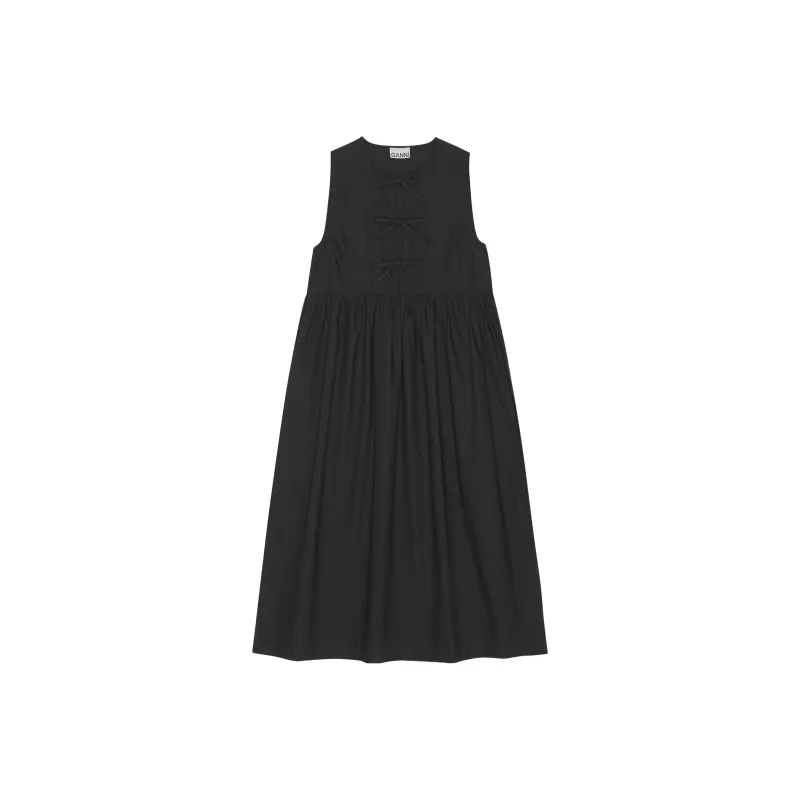 GANNI A Line Poplin Midi Dress-0