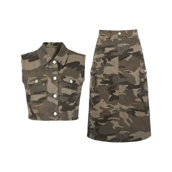 LA CRAWFISH Two Piece Skirt Sets Women's