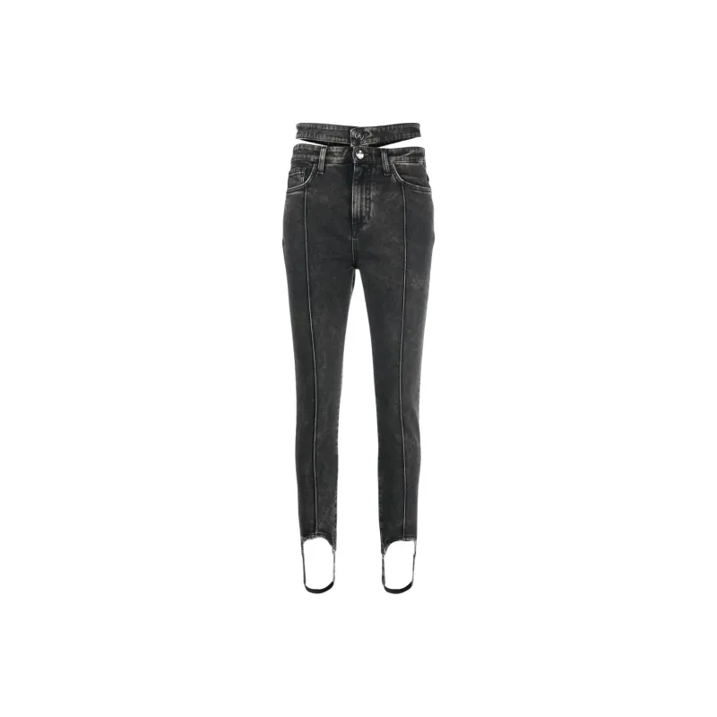 ANDREĀDAMO Stirrup cuff Skinny Jeans-0