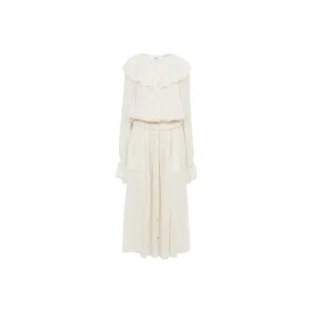 Chloé Gathered Midi Dress