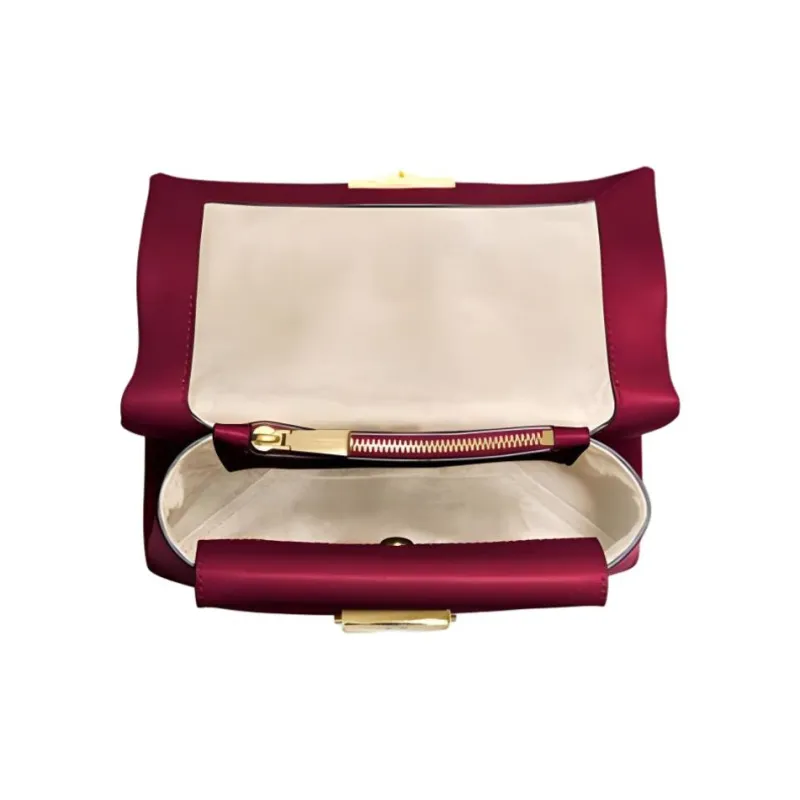 MICHAEL KORS Cece Cow Leather Shoulder Bag Crossbody Bag Medium Size Women's Berry Red-3