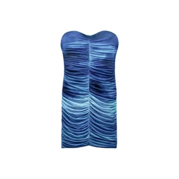 ZARA Trf Sleeveless Dress Women's Blue
