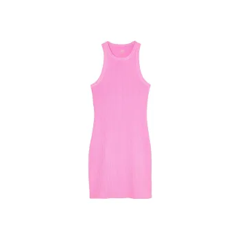Victoria's Secret PINK CONTOUR RIBBED MINI DRESS/Pink Sleeveless Dress Women's Pink