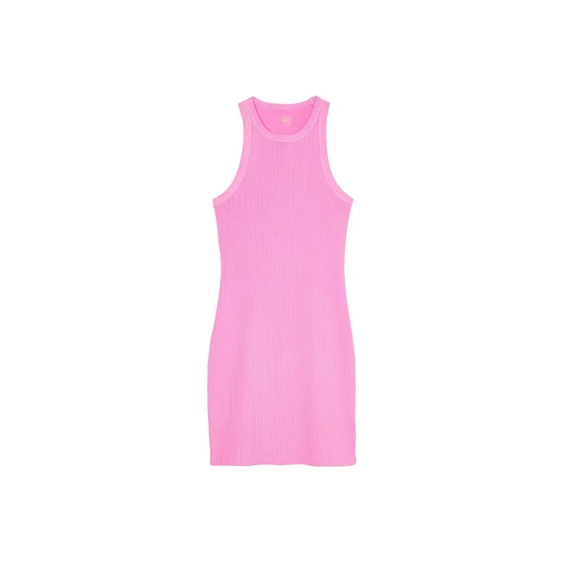 Victoria's Secret PINK CONTOUR RIBBED MINI DRESS/Pink Sleeveless Dress Women's Pink-0
