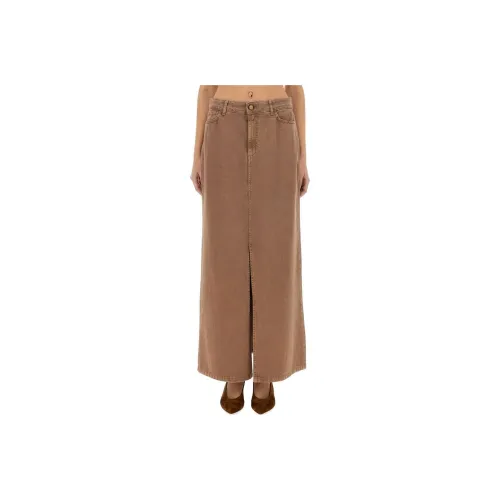 Self-portrait Embellished Denim Cargo Maxi Skirt