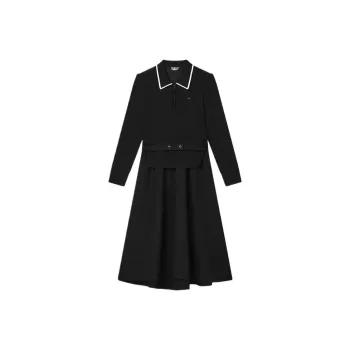 FILA SS25 Long Sleeved Dresses Women's Jet Black