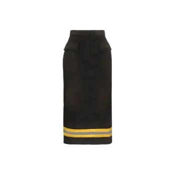 Calvin Klein High Waist Reflective Stripe Midi Skirt