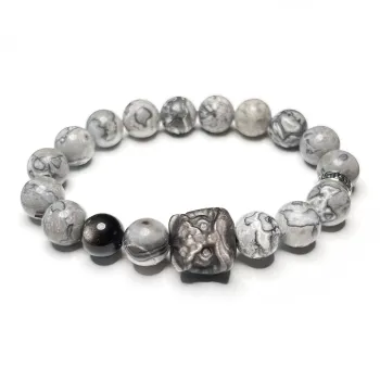 CUIJING Map Stone Bracelets Unisex