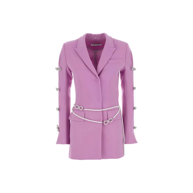 MACH & MACH Bow-embellished Tailored Blazer-0