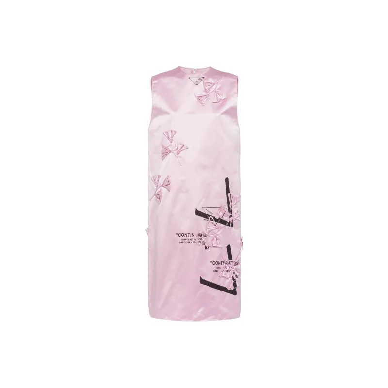 PRADA Sleeveless Dresses Women's Pink Purple-0