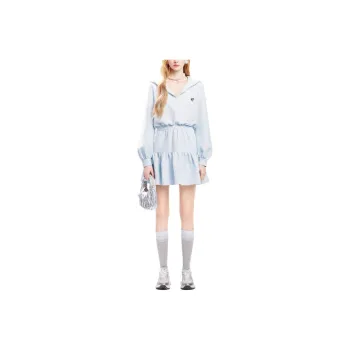 COCOON Long Sleeved Dress Women's Blue