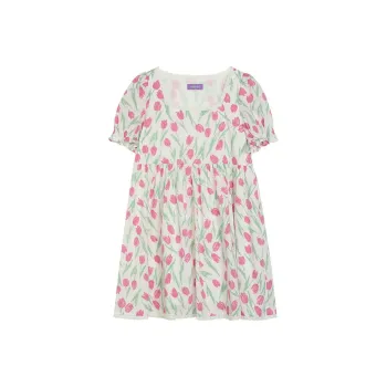 Omont Short-Sleeved Dresses Women's Tulip