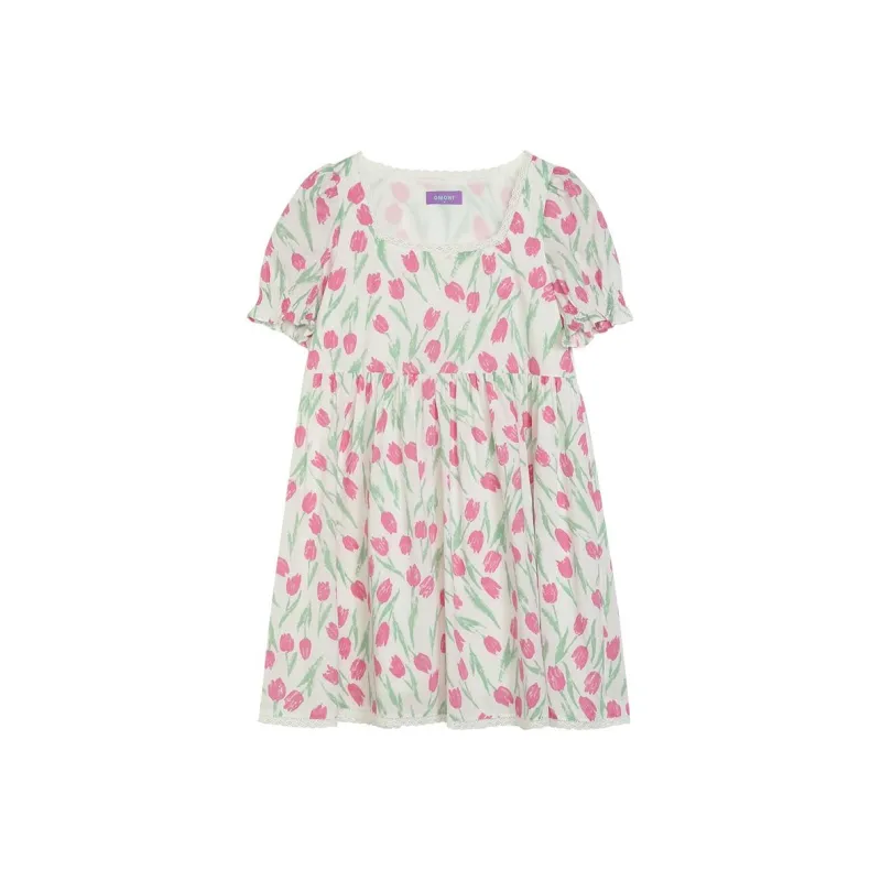 Omont Short Sleeved Dress Women's Tulip-0