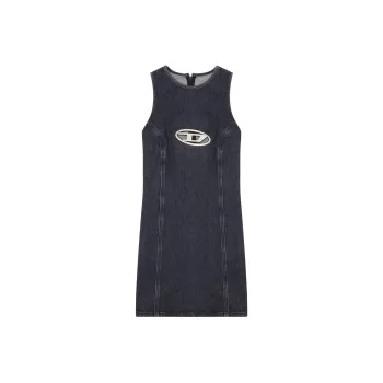 DIESEL De Ferriz Fsd Oval D Plaque Denim Mini Dress