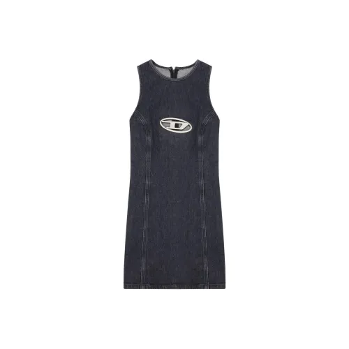 DIESEL De Ferriz Fsd Oval D Plaque Denim Mini Dress