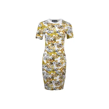 VERSACE JEANS COUTURE Logo print T shirt Dress