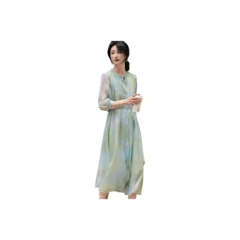 【dme】 Long Sleeved Dresses Women's Turquoise