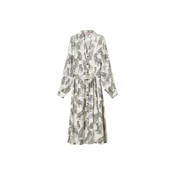 Twinset Jaguar print Midi Shirt Dress