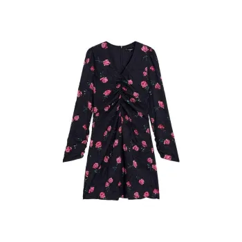 Bebe FW24 Long Sleeved Dresses Women's Black Pinkish