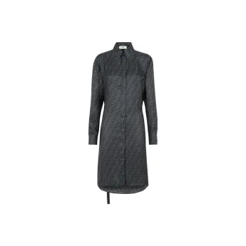 FENDI Long Sleeved Dress Women's Gray