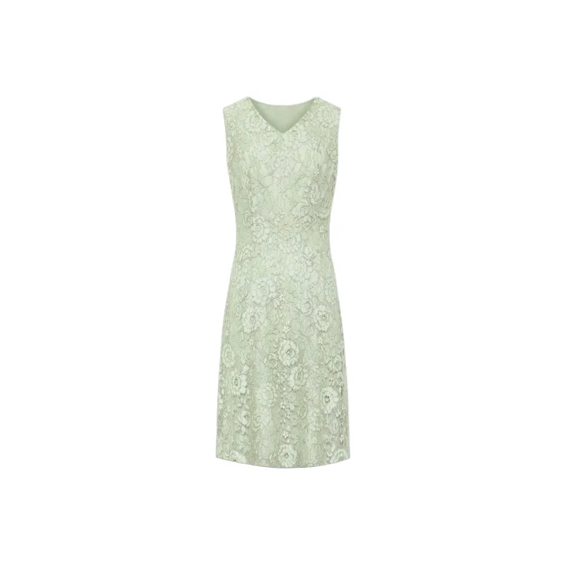 BBLLUUEE Sleeveless Dress Women's Avocado Green-0