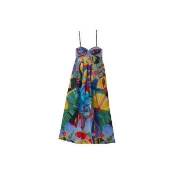 Farm Rio Tropical Scenario Cotton Maxi Dress