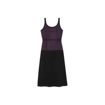 THEORY THEORY Designer Co-authored Collection Sleeveless Dress Women's Eggplant Purple & Black