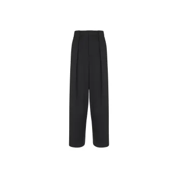 BALMAIN Pleated Grain De Poudre Trousers