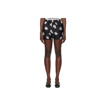 MOSCHINO Floral Printed Satin Shorts