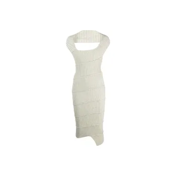 MM6 Maison Margiela Ribbed knit Asymmetric Dress
