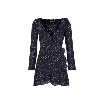 Realisation Par Long-Sleeved Dresses Women's Navy Blue Stars