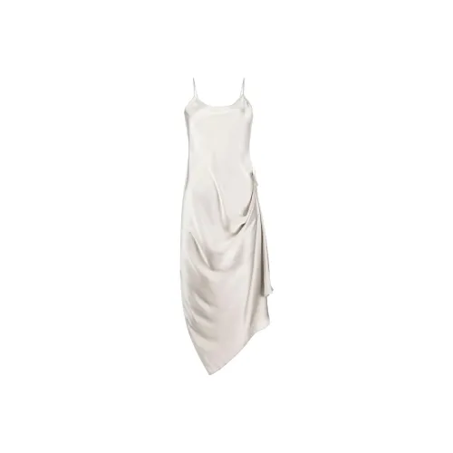 LOW CLASSIC Asymmetric Satin Slip Dress