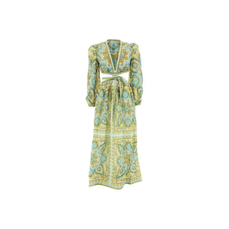 Zimmermann Long-Sleeved Dresses Women's Green-0