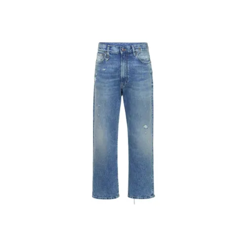 R13 Boyfriend Straight Leg Distressed Jeans