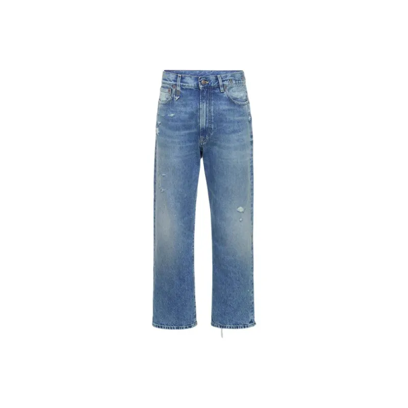 R13 Boyfriend Mid Rise Distressed Jeans-0
