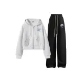 White Heather Gray (Starry Sky Exploration Chest Logo)+Black (Starry Sky Exploration Pants Logo)