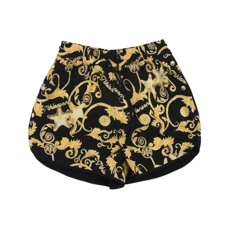 TCH Casual Shorts Women's Black Base Gold Logo-0