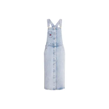 Tommy Hilfiger Denim Dungaree Midi Dress Slip Dresses Women's Blue