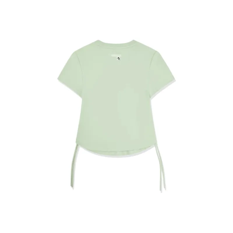 QIAODAN Sports Life Collection SS25 T Shirt Women's Nouveau Leaf Green-1