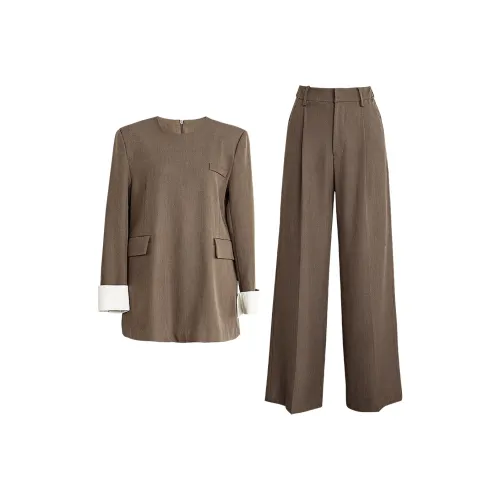 ROEYSHOUSE FW24 Casual Suit Women's Coffee