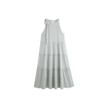 HUASJ Sleeveless Dress Women's Gray Blue