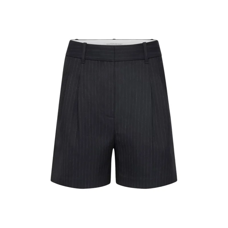 ARITZIA The Effortless Pant The Effortless Short Mid-Thigh Casual Shorts Women's DK NT Nvy/Marine Blue-0