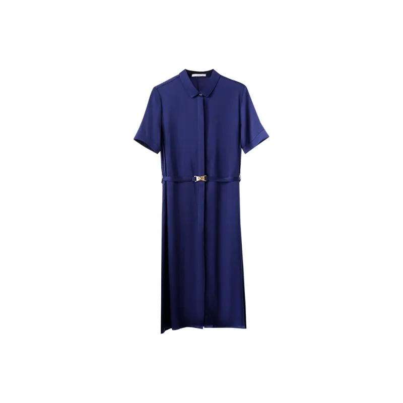 AMII SS24 Short-Sleeved Dresses Women's Dark Royal Blue-0