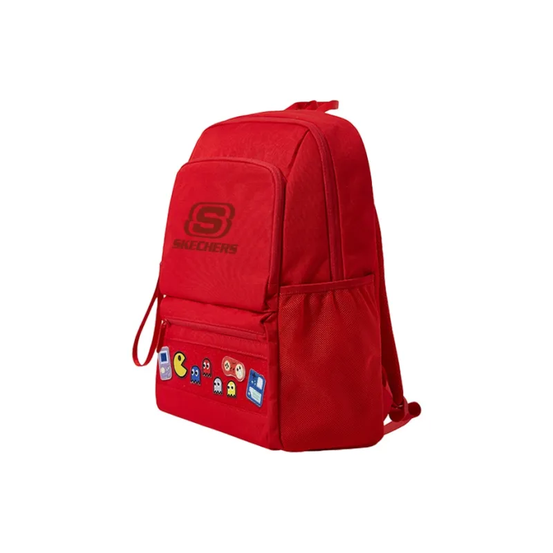 Skechers Fabric Commute Business Travel Laptop Backpack Large Capacity Multi Compartment Backpack Unisex Racing Red-1