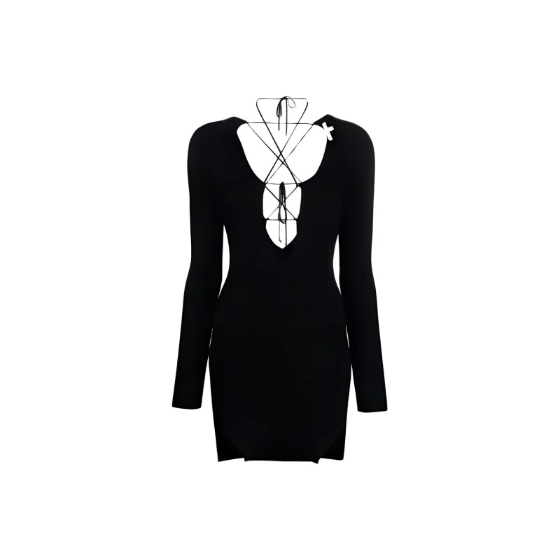 Nensi Dojaka Lace up Minidress-0