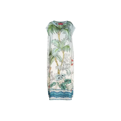 F.R.S For Restless Sleepers Graphic print Silk Maxi Dress