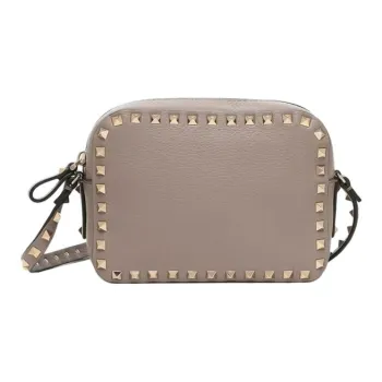 Valentino Leather Camera Bag, Crossbody Bag, Shoulder Bag Mini Women's Gray